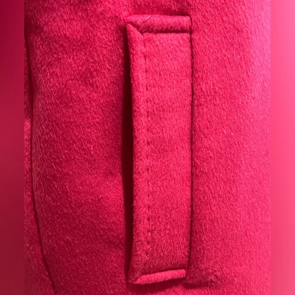 Rachel Zoe Peacoat Pink Wool Knee-Length Slit Pockets Button Closure size XS - Picture 6 of 13